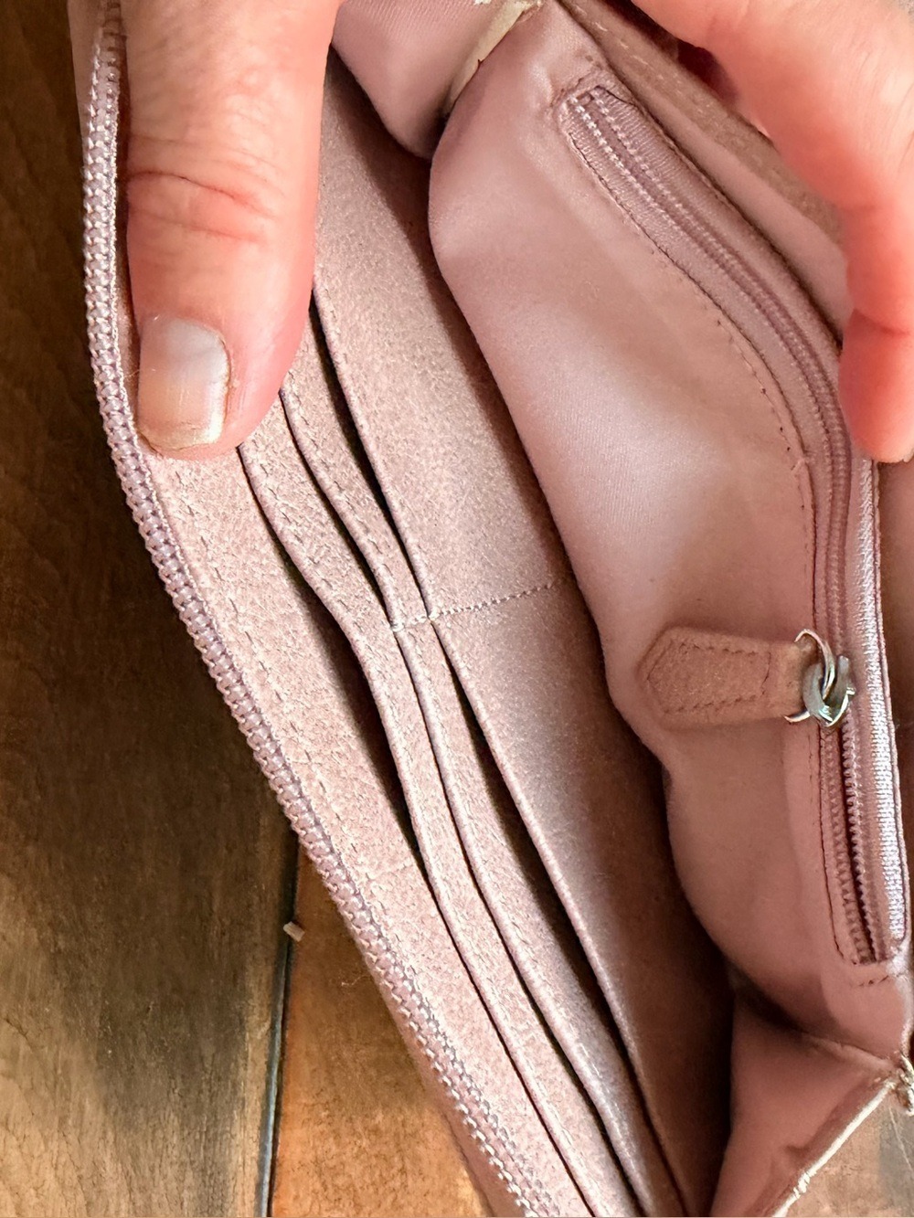 Roots Blush Pink Zip Around Continental Wallet - Picture 8 of 10